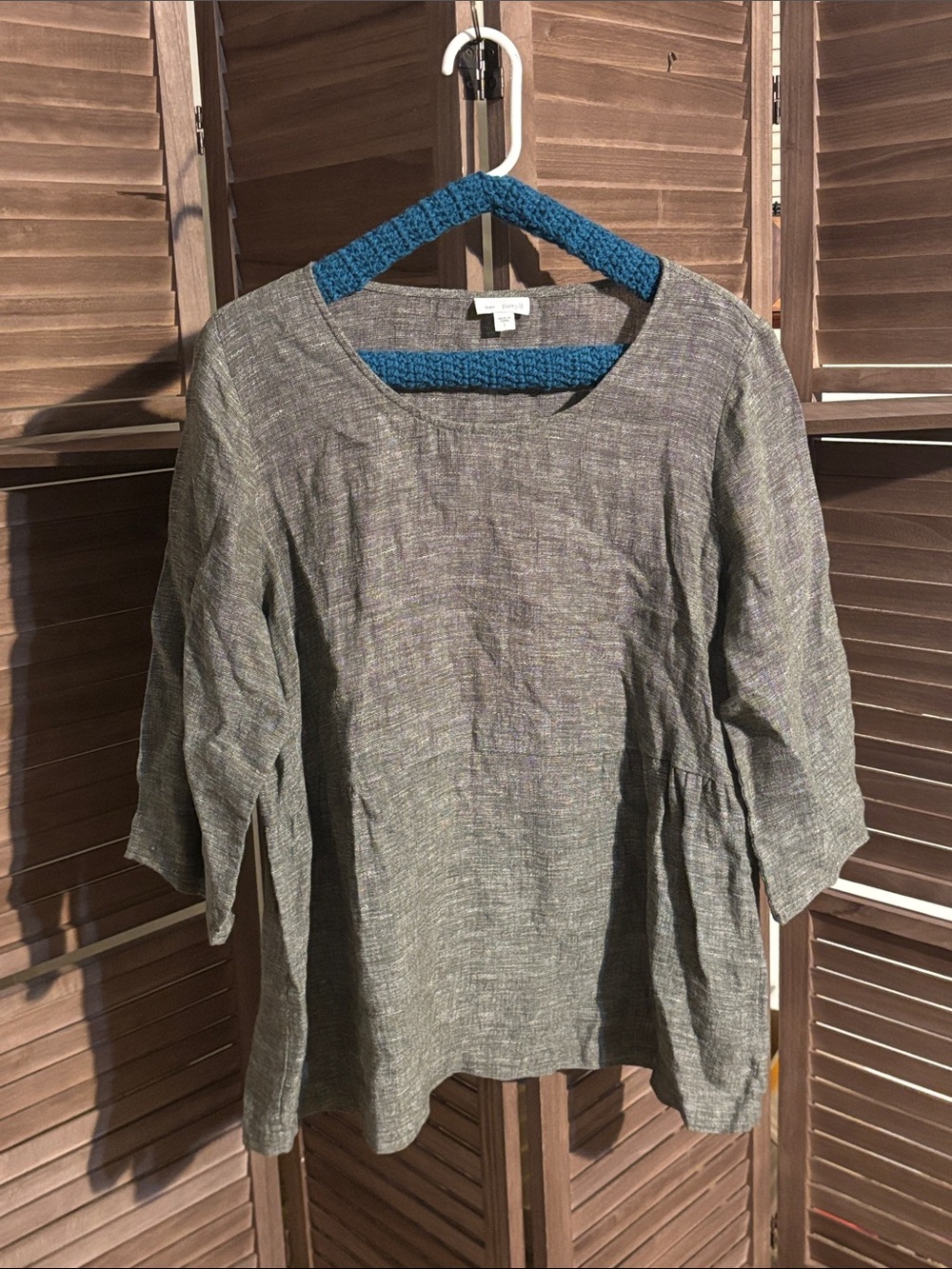Relaxed Scoop Neck Tunic in Heather Gray
